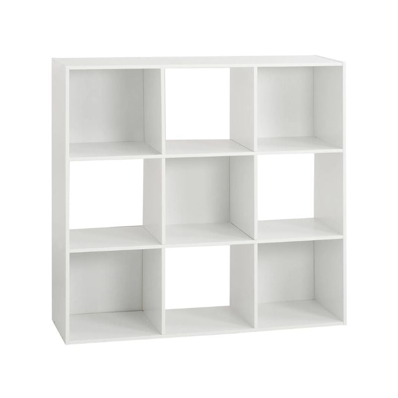 Bibliotekë druri me 9 pjesë MIX WHITE