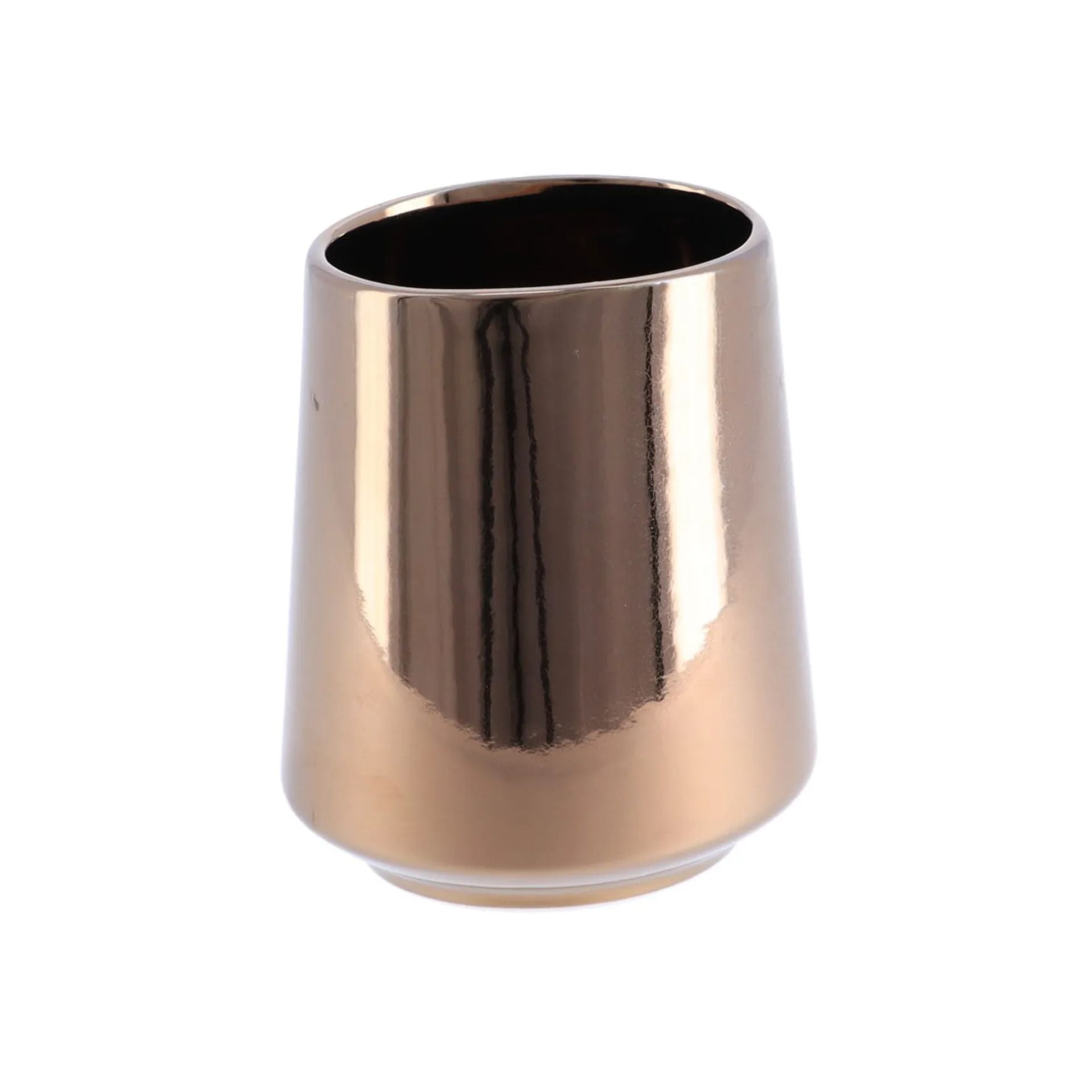 Mbajtëse furçe dhëmbësh porcelani, bronz