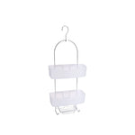 Mbajtëse metalike shamposh + mbajtëse sapuni transparente