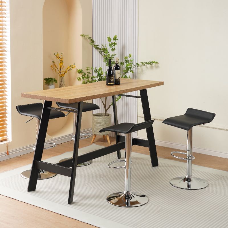 Stol bari me piston OSLO, Black