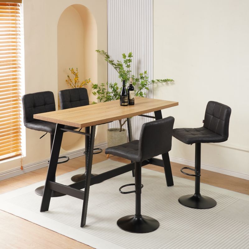 Stol bari me piston ROXI, Black