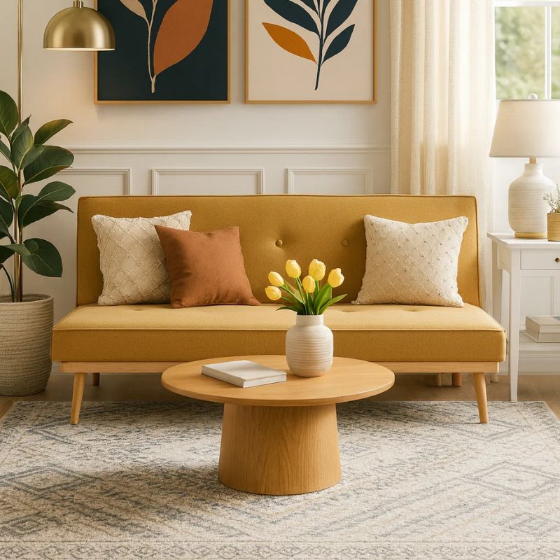 Sofa bed MALENA, Yellow