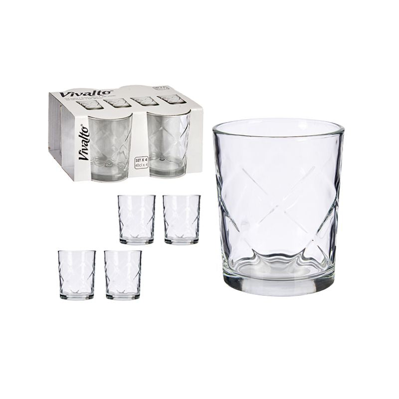 Set gota qelqi me rombe 4 copë