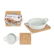 Tavë qeramike 12.5 cm me bazë bamboo