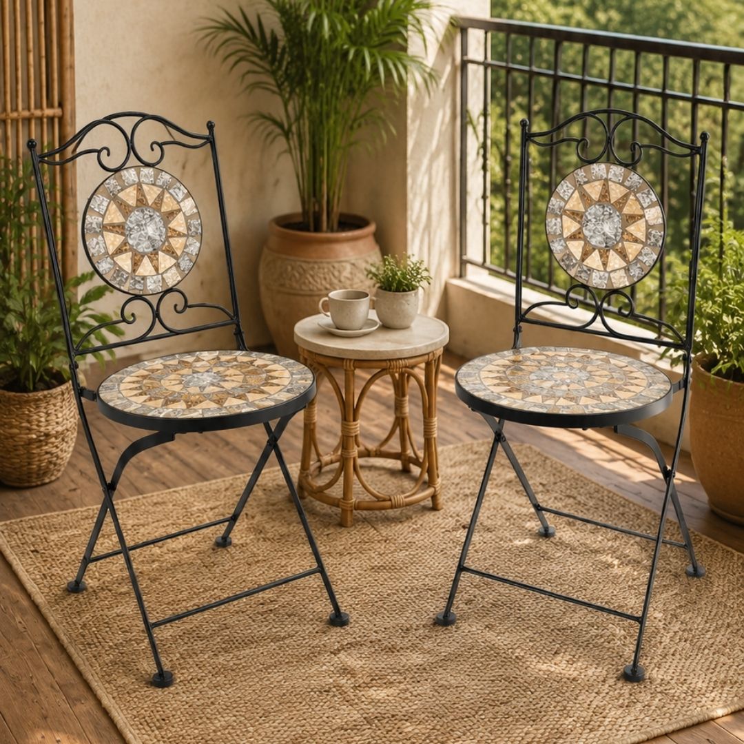 APOLO folding mosaic chair, 39X50X92CM