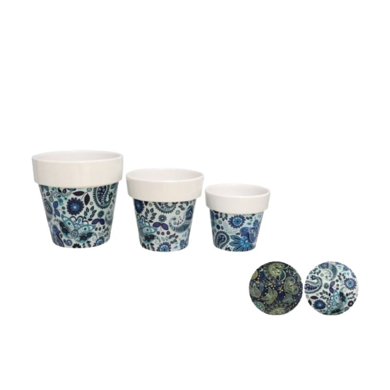 Set vazo lulesh BLU, 3 copë