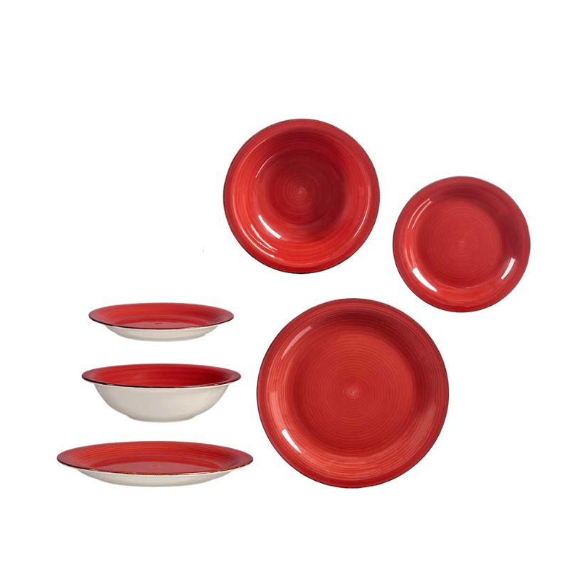 Set pjatash 18 copë të kuqe