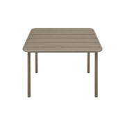 Red metal table