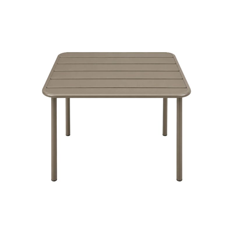 Red metal table