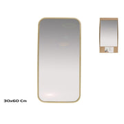Gold circular mirror