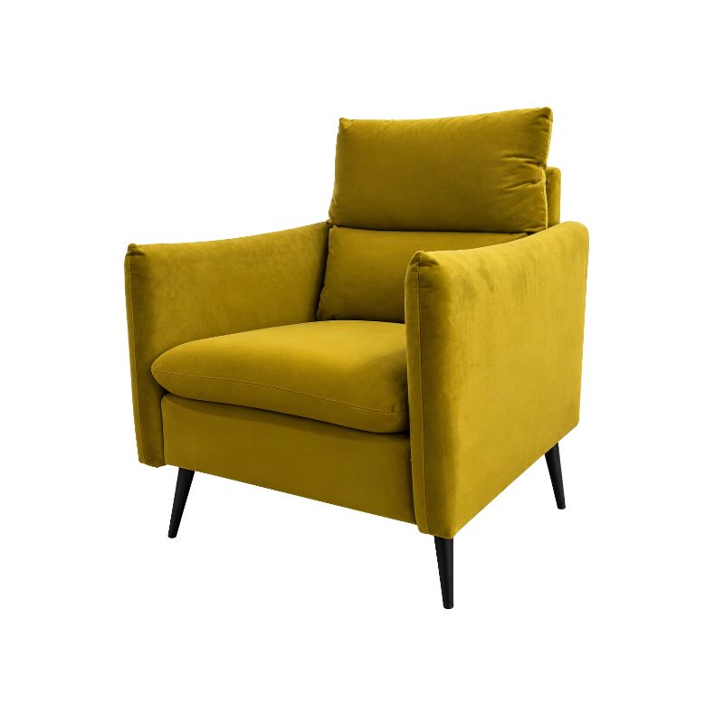 Poltron me krahë ROSE, Velvet Yellow