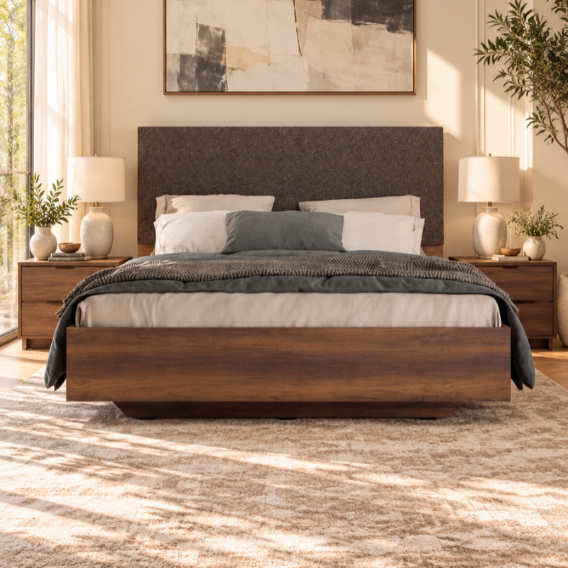 ORYANO bed, Oslo Walnut