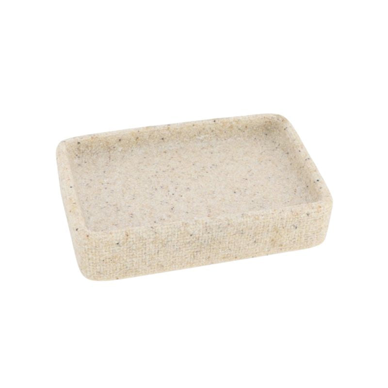 Rectangular soap holder with Natural sand effect