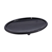 Oval Glass Soap Dish Black