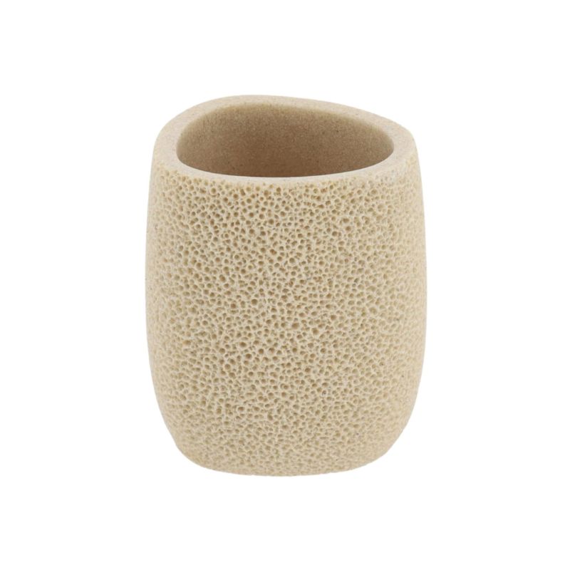 Natural sea sponge effect toothbrush holder