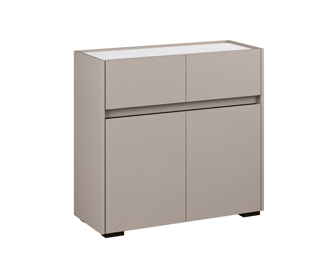 BUFE E ULET TREVISO STONE GRAY/WHITE MARBLE