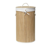 Kosh rrobash Bamboo, formë rrethore