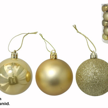 Set of decorative balls for Christmas, 20 pieces, 8 cm, 3 designs