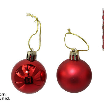 Set of decorative Christmas balls, 40 pieces, 5 cm