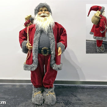 Santa with Christmas cane 120x43x30cm