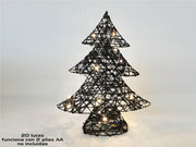 Peme Krishlindjesh Black 35 cm, ,me 20 drita LED