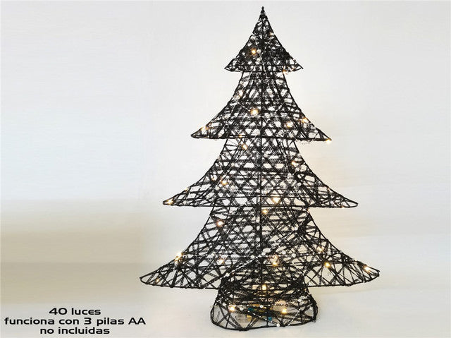 Peme Krishlindjesh Black me 40 drita Led, 60 cm