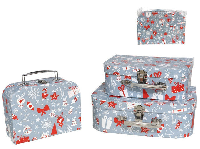 Set 3 valixhe me dekore festive