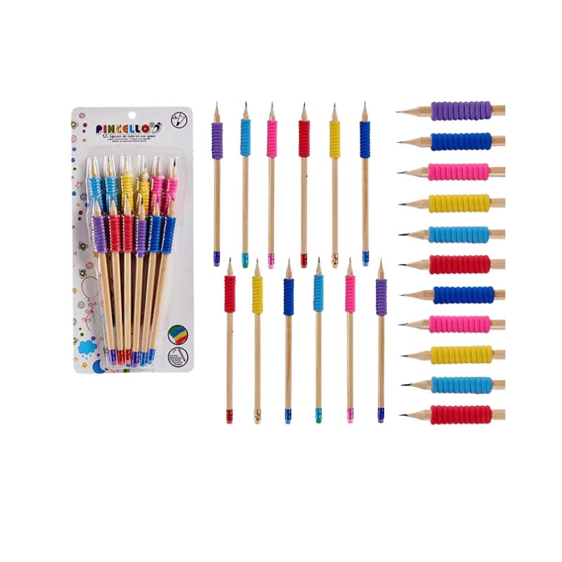 Set lapsa me ngjyrë me gomë 12 copë