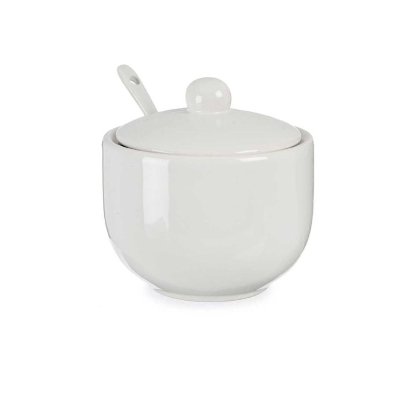 Mbajtese sheqeri e bardhe me luge