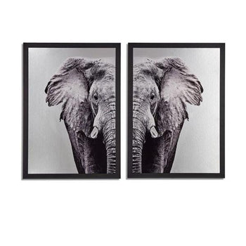 Pikture elefant me konzize te zeze 77x107 cm