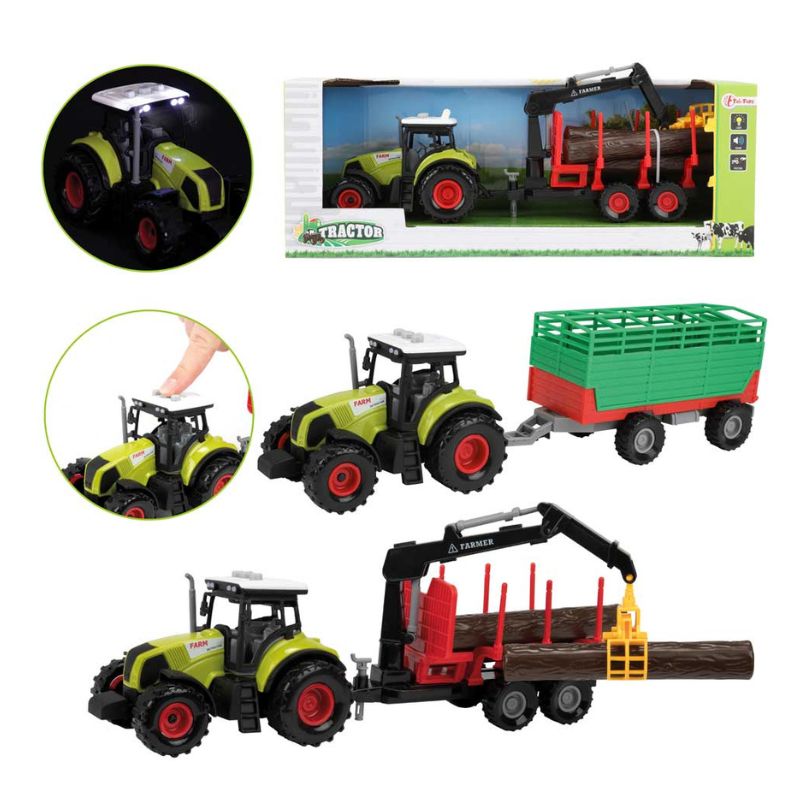 Traktor me trailer
