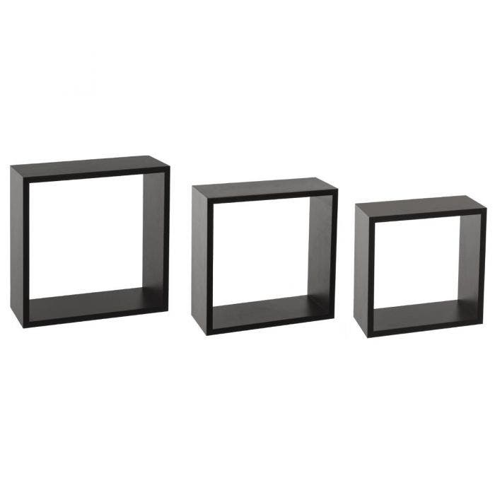 Rafte kubike muri L, set 3pcs / 3 ngjyra