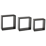 Rafte kubike muri L, set 3pcs / 3 ngjyra