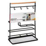 Black kitchen organizer