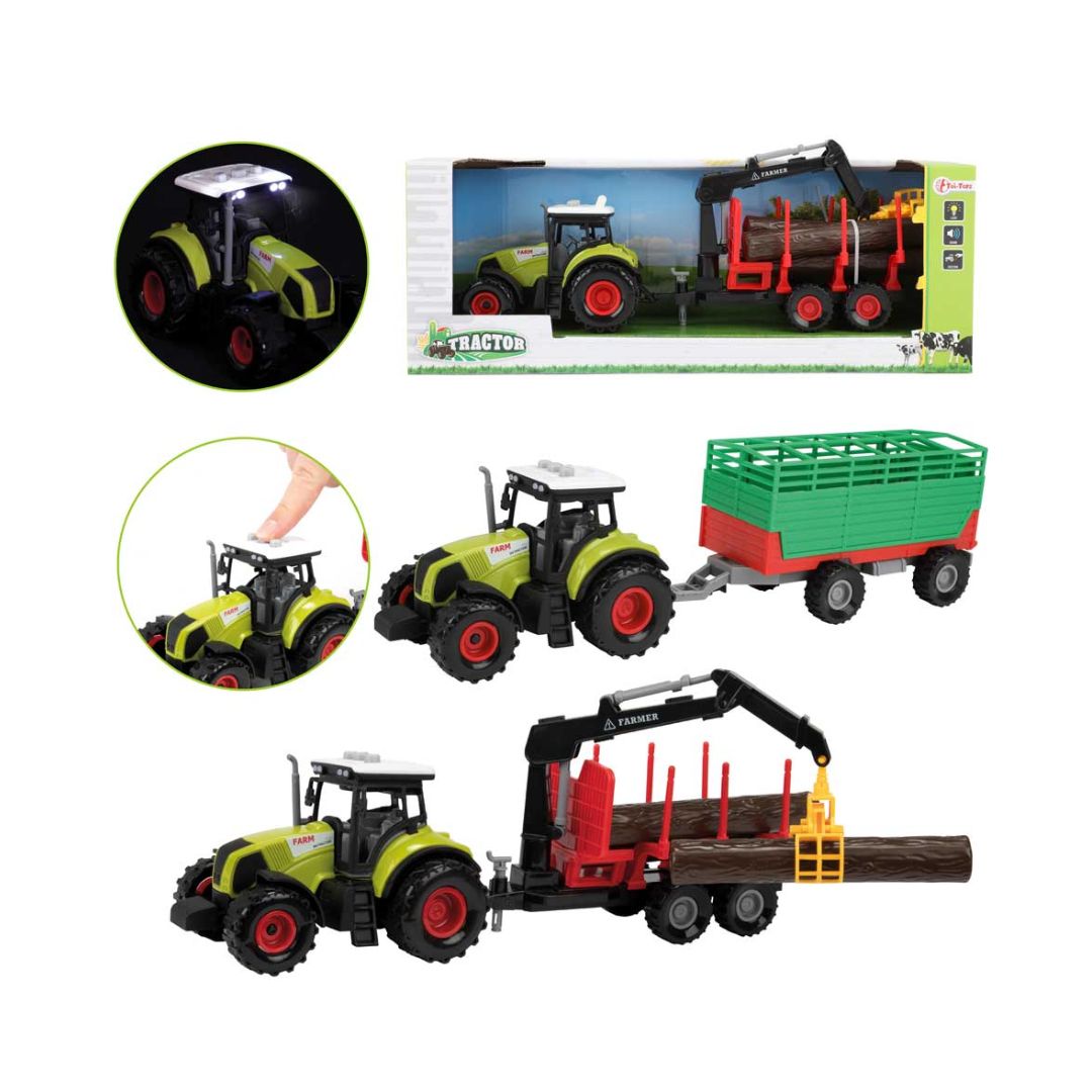 Traktor me trailer
